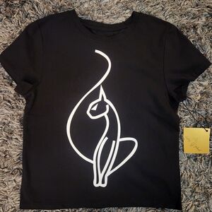 Baby Phat Tshirt Juniors (Teens) Size Medium Black with white design New